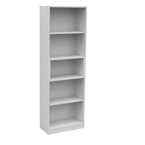 Biblioteca Full de 0.60 mts Linea Dakar Melamina Blanco Mosconi